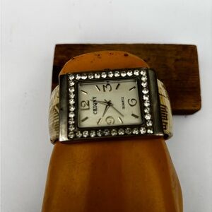 Croton Women's Crystal Accent Silver-Tone Watch - White Dial